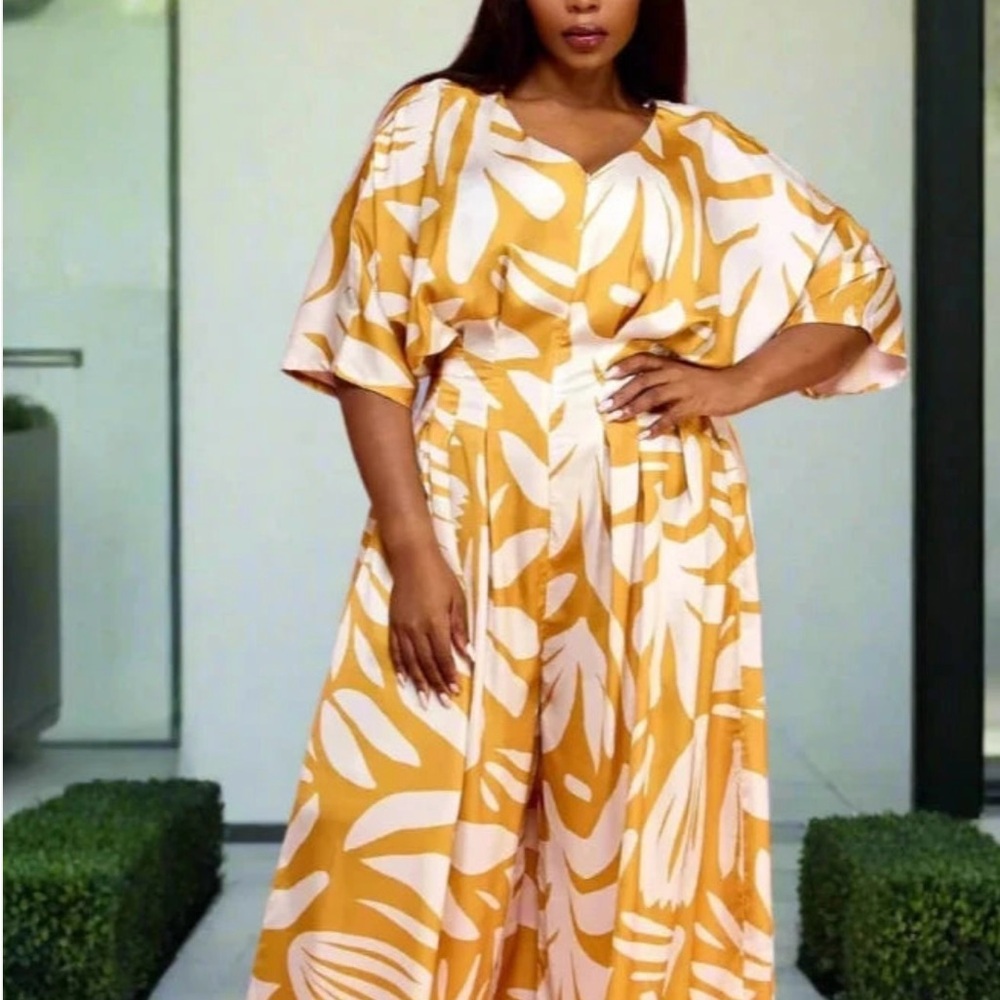 Golden Palm Breeze Jumpsuit